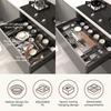 Plastic Expandable Drawer Organizer Space Saving Large Capacity Cutlery Storage Box with Compartment Adjustable Cutlery Tray
