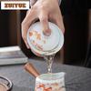 150ml Mutton Fat Jade Famille Rose Landscape Gaiwan Elegant Tea Tureen Tea Bowl With Lid Kit Tea Brewing Cover Bowl Cha Craft