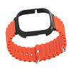 Smart Watch Cases PC Protective Shell Watch Screen Protector Bezel Ring Frame with Silicone Watch