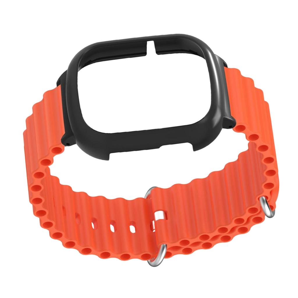 Smart Watch Cases PC Protective Shell Watch Screen Protector Bezel Ring Frame with Silicone Watch