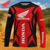 Honda 26 New Quick-Dry Men's Motorcycle Long Sleeve Breathable Riding T-Shirt Suitable for Off-Road Outdoor Riding