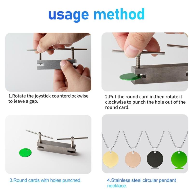 Metal Sheet Punch 1.5mm/2.0mm Aperture Aluminum Copper Silver Sheet Punching Tool DIY Earrings Hairpins Punching Machine