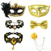 Maskenball-Masken-Set für Herren Damen, Halloween-Party-Kostümzubehör