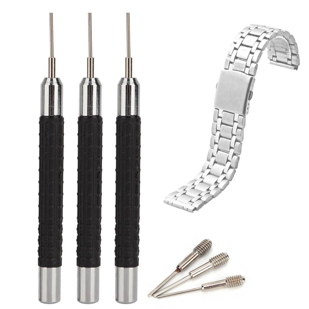 3Pcs Strap Link Design Watch Band Link Remover Alloy Pin Remover Tool Watchmaker