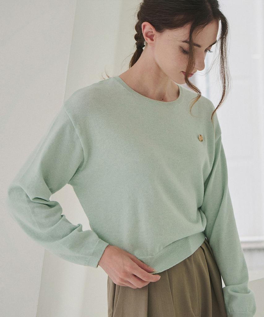 SLOWLOLLI Creamy Wool Drop Knit