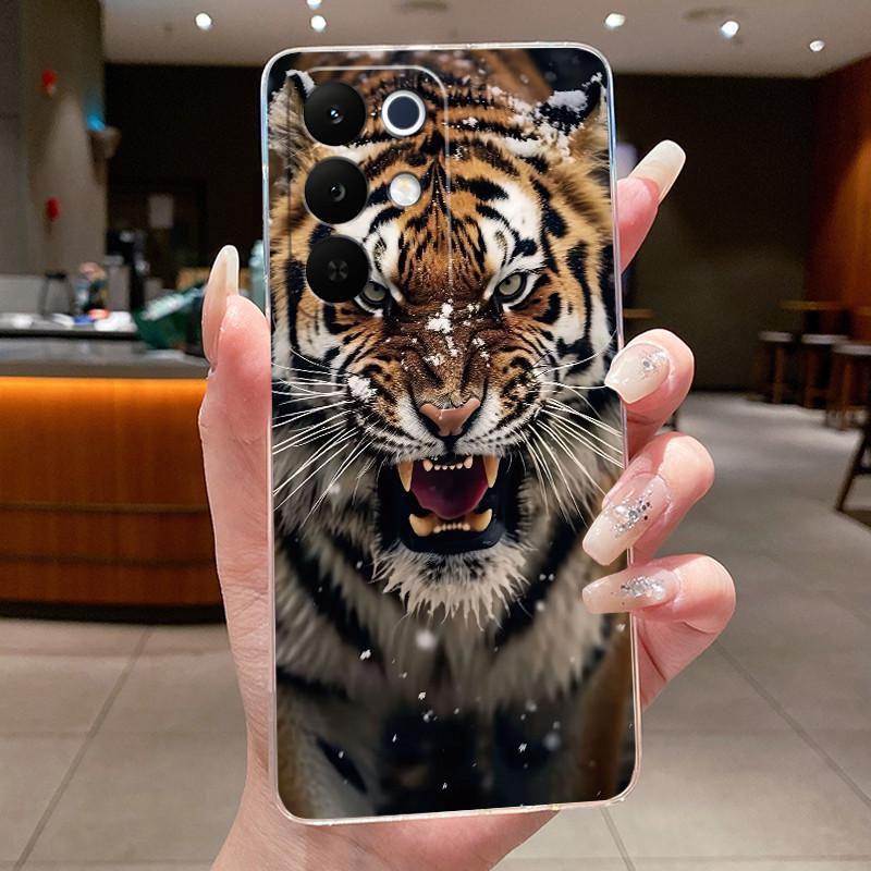 Bumper Soft Transparent TPU Phone Case For OPPO Realme C85 Pro 4G Casing Trendy Rose Rosy Cloud Painted Shockproof Cover
