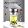 Silver Ion Antibacterial High Borosilicate Glass Water Bottle with Tea Infuser