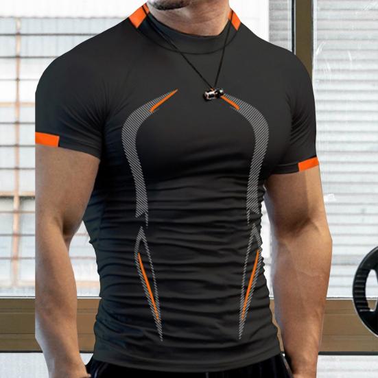Vară șic 3D decupat îmbrăcăminte sport respirabil bărbați gimnastică sport tricou îmbrăcăminte zilnică tricou fitness