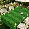 Soccer Tablecloth for Birthday Party Decoration, Soccer Ball Field Rectangle Table Cover for Dining Room, Game Day Sports Party Supplies