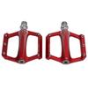 Enlee Bicycle Pedals Aluminum Alloy DU Bearing Bike Flat Pedal for Road Mountain BikesRed