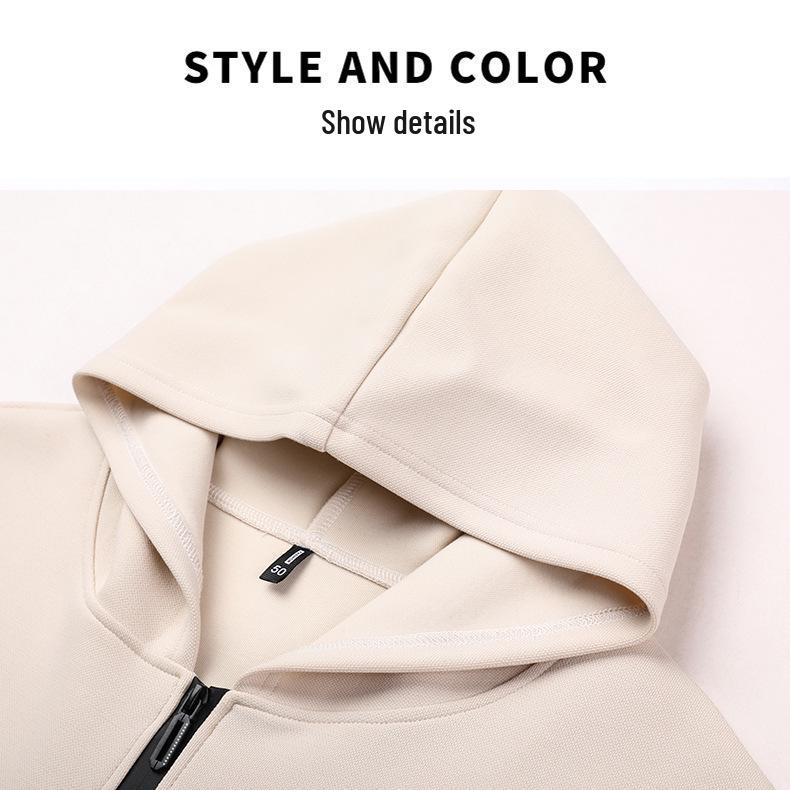 KAIDINGSEN Men's Zippered Hooded Cardigan Jacket - New Autumn Style for Middle-Aged and Young Men