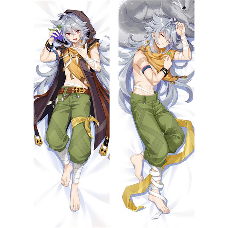 

60x180 см Genshin Impact Mondstadt Бритва Dakimakura Двусторонний принт Мягкая подушка Домашний декор Наволочка Аниме Наволочка для тела Отаку