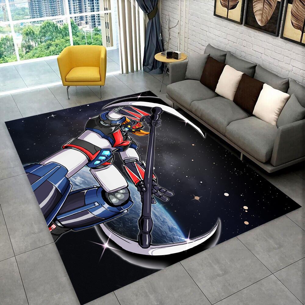 Alfombra de dibujos animados de Anime UFO Robot Grendizer, para el hogar, sala de estar, dormitorio, sofá, felpudo decorativo, alfombra antideslizante para niños en 3D