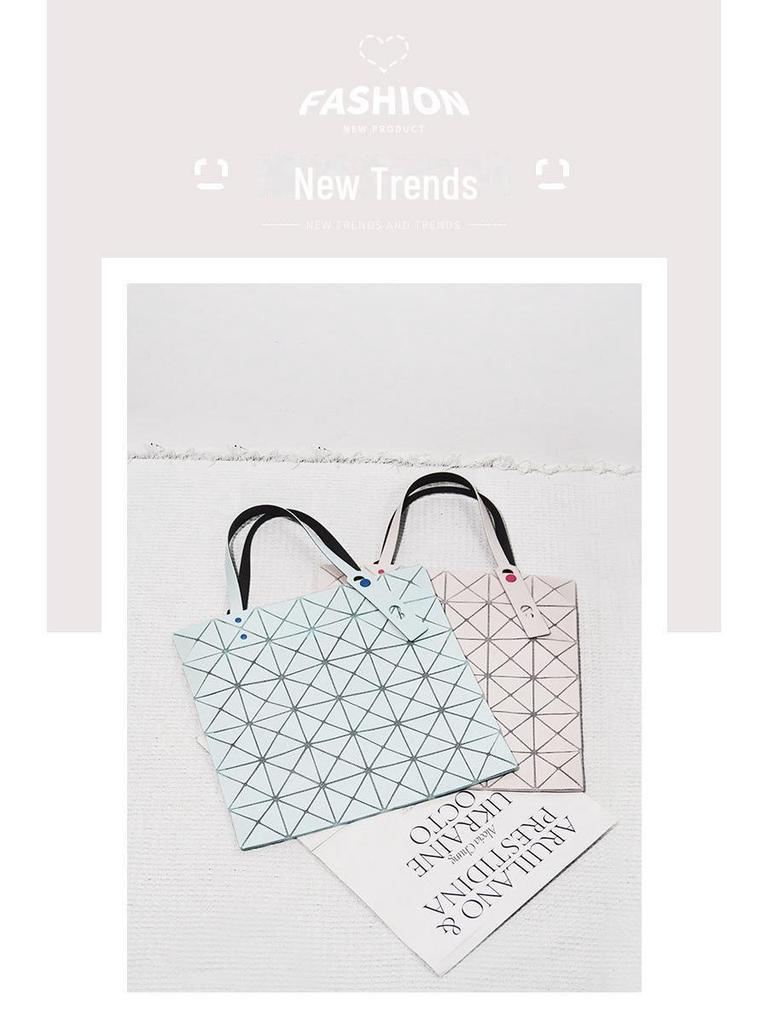 Geantă de umăr cu model geometric de diamant în stil japonez pentru vara 2023, Variație de culoare 6x6