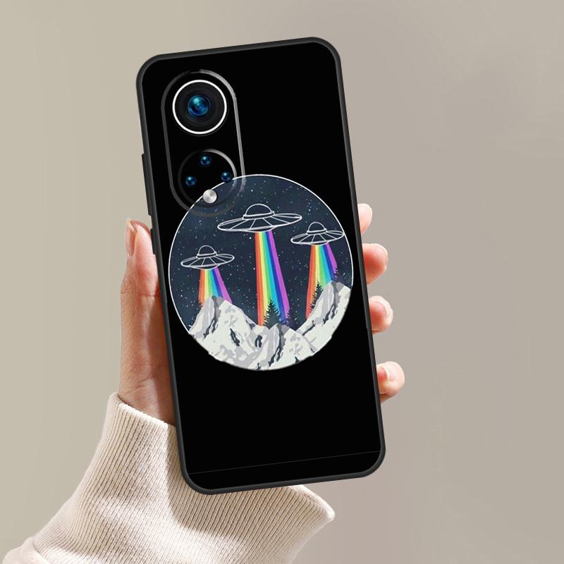 

Cartoon Space Alien UFO Case For Honor Magic 5 Pro 10 50 70 90 Lite X7 X8 X9 X6a X7a X8a X9a Magic 4 Lite Coque Honor 90 Lite