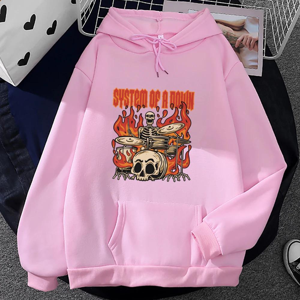 System of A Down Sweatwear Print Heavy Mental Band Sweatshirt Unisex Autumn/winter Fleece Hoody Creative Graphic Clothes