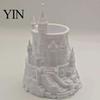 Unique Pen Stand Castle Shape Holder, 3D Printed Desk Organizer for Pens, Pencils, Carved Holder Makeup Brushes, Decorative Pencil Storage Cup