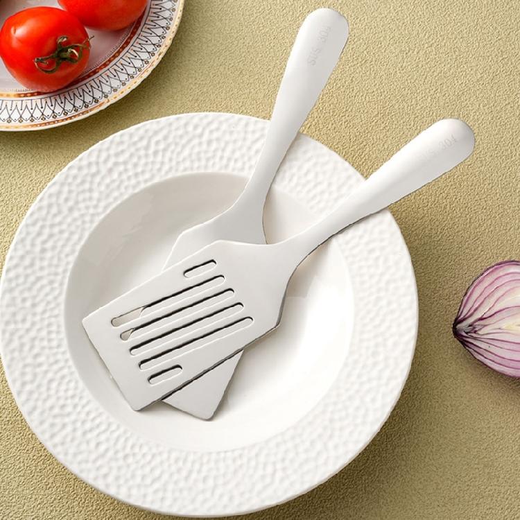 Small Stainless Steel Barbecue Turner Set, 2 Piece Metal Cooking Spatulas for Grill and Stovetop Use, Smooth Turner Tool for Steak, Fish, Vegetable