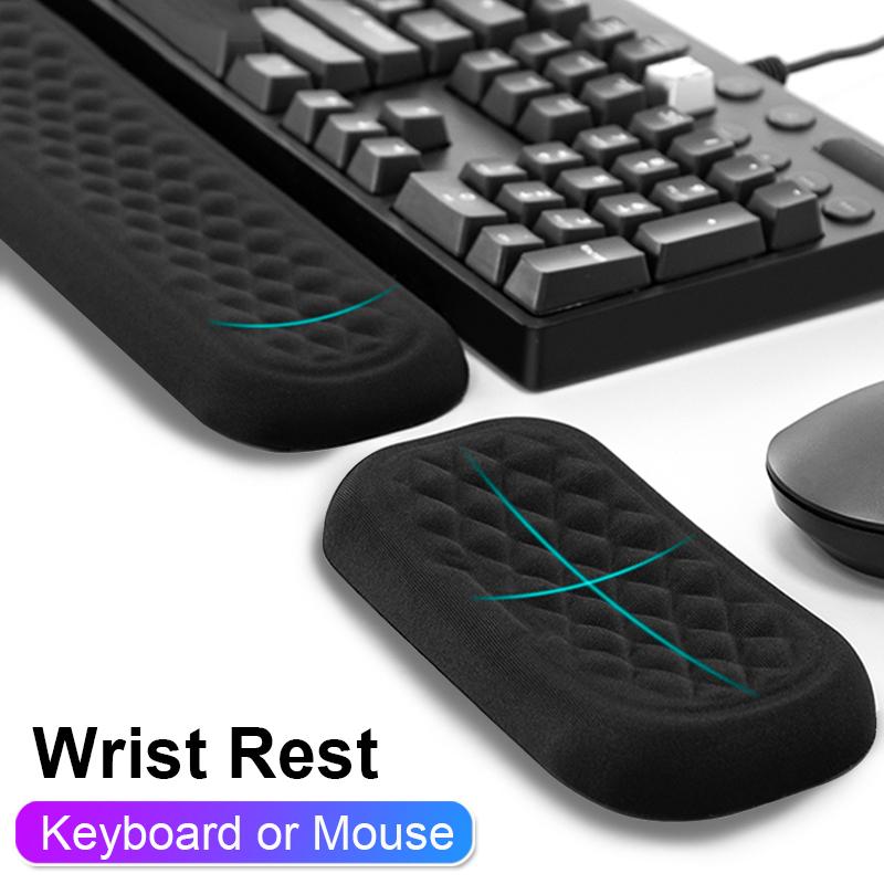 Keyboard & Mouse Wrist Rest Ergonomic Office Typing Protect Relax Wrist Memory Foam Mouse Pad Laptop Computer Notebook Mouse Pad