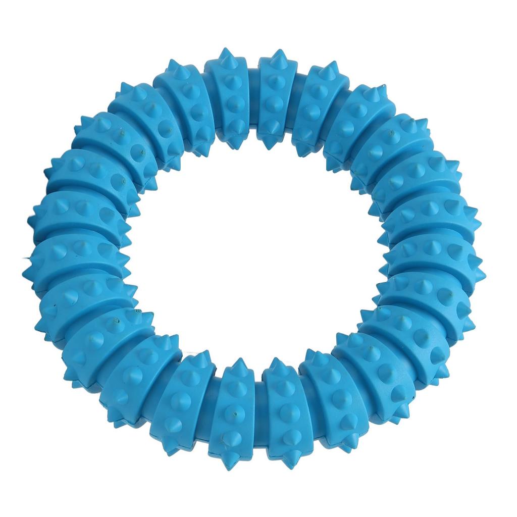 Dog Thorn Ring Toy Soft Rubber Tough Bite Resistant Interactive Dog Chew Circle Ring Toy for Medium