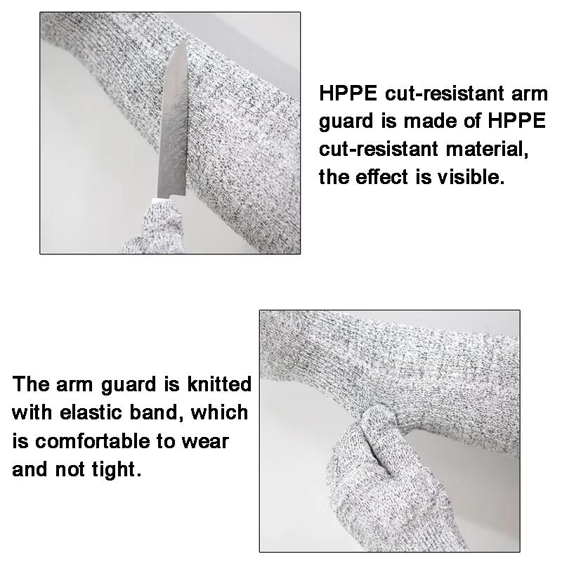 Long Garden Labor Gloves HPPE Fabric Cut-proof Design Protects Arm Gloves Comfortable Durable Work Gloves for Construction Sites