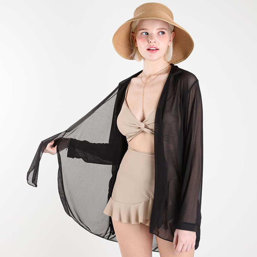 Water play UV protection swimsuit mesh long sleeve cover shirt