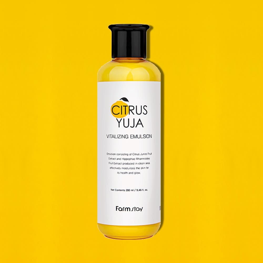 Farmstay Citrus Yuja Vitalizing Emulsion (280ml) - Hydrating & Nourishing