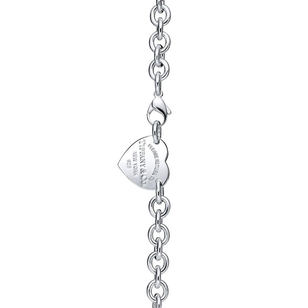 Tiffany I Spółka. Srebrny Naszyjnik ze Sterlingowego Srebra z Grawerem Serca Naszyjnik Unisex 60115712