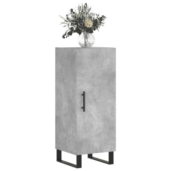 VidaXL Buffet Gris béton 34,5x34x90 cm Bois d'ingénierie 828568