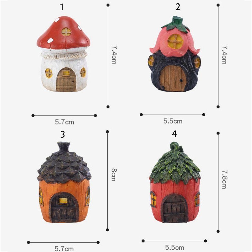 Micro Landscape Resin Garden Mushrooms Mushrooms Mushrooms House Model Courtyard