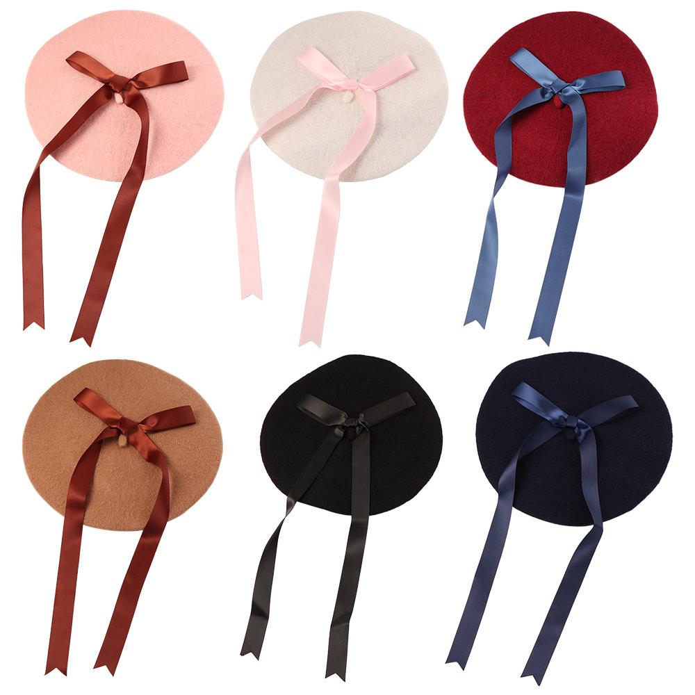 Japanese Style Lolita Beret Sweet Painter Hat Decorate Beanie Cap  Cosplay