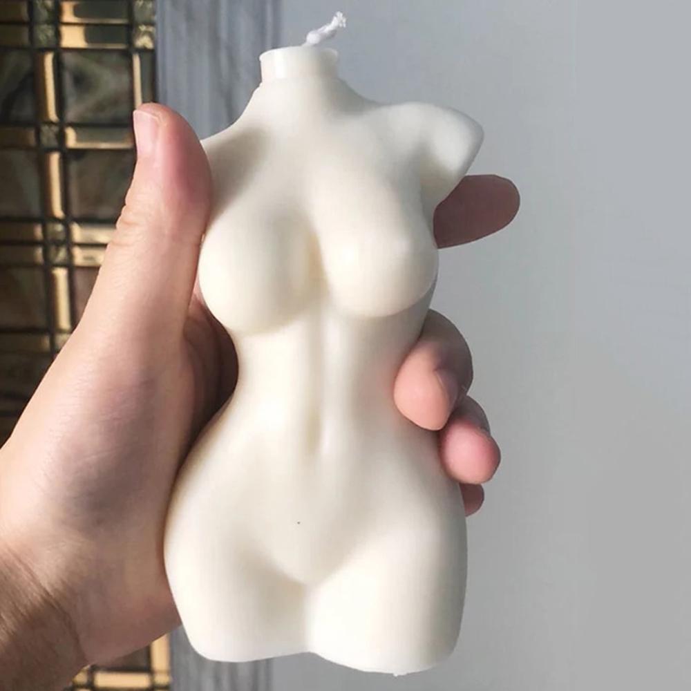 Silicone Human Body Mold 3D Body Candle Mold for Making DIY Soap Candle Plaster Art Craft Open Mold Male I
