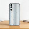 L-light blue stripeds Phone Case For Samsung Galaxy A73,A72,A71,A70,A53,A52,A51,Others Soft Black Cover