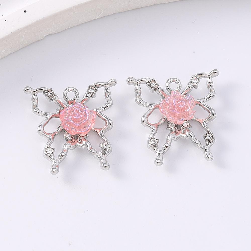 5pcs Luxury Crystal Butterfly Charms Pendants for Necklace Earrings Bracelet DIY Jewelry Making Accessories Supplies