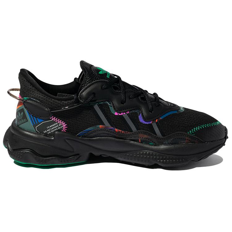 Adidas Originals Ozweego Casual Shoes 'Black Green Multi Color' GX2715