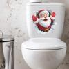 Christmas Stickers Santa Claus Self-Adhesive Decals Funny Holiday Stickers Christmas Decorations for Toilet Bathroom Kitchen