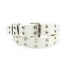 Hollow Punk Women'S Belt Double Pin Buckle Double Air Eye Belt Women'S Decorative Jeans Belt