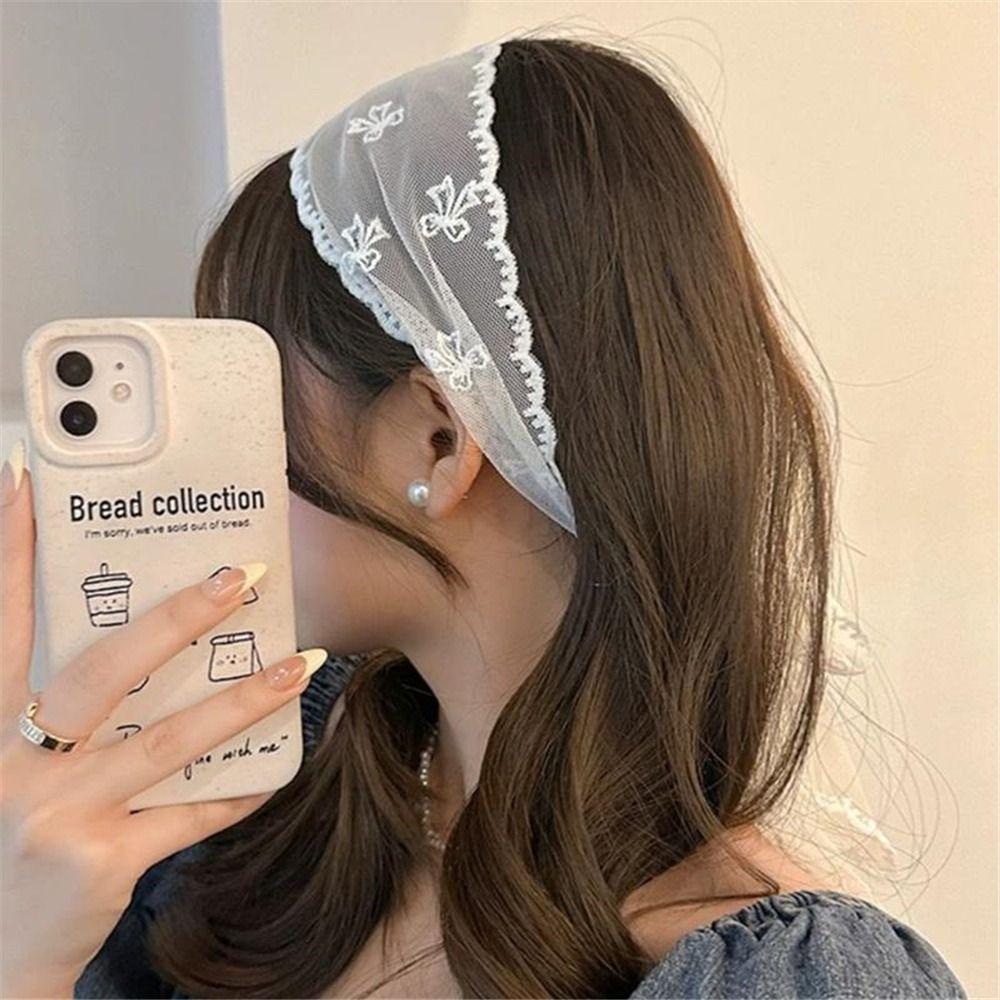 Forest Style Ribbon Headbands Multi-Functional Fairy Hair Tie Fashion Lace Scarf  for Women Girls