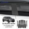 Car Window Trim Cover B Column Sticker Polished Pillar Exterior Parts Accessories For Peugeot 2008 2020 2021 2022 2023 2024 2025