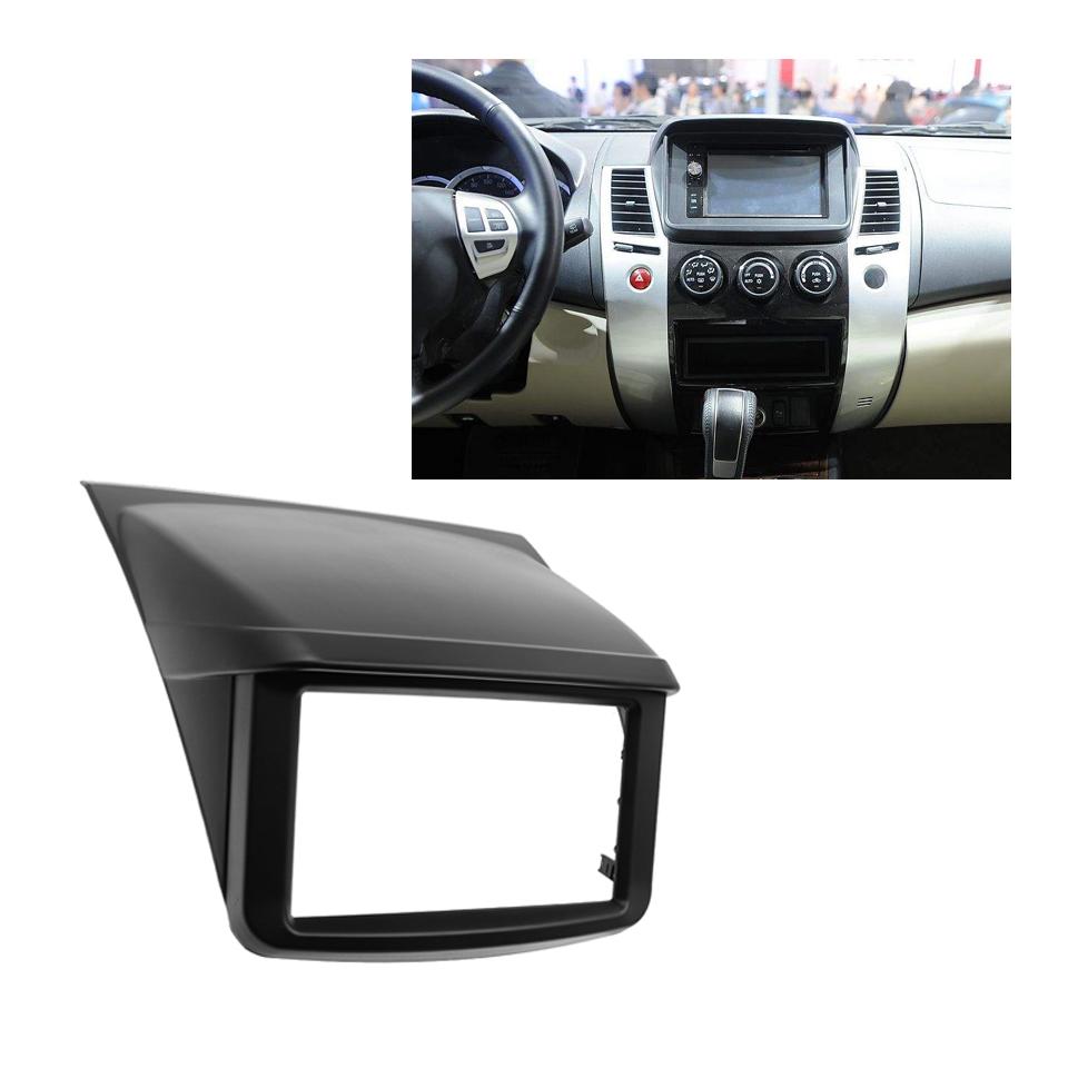 

Fascia Fit For Mitsubishi Pajero Sport For Triton L200 2 Din Radio Frame Mounting Panel Dash tallation Bezel Trim Kit чёрный