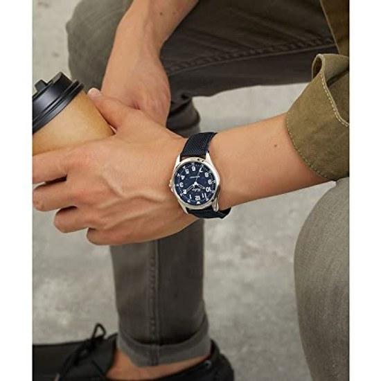Reloj de pulsera Citizen QQ impermeable ligero para uso diario resistente al agua esfera fácil de leer para hombre azul marino elegante reloj analógico QB38-315