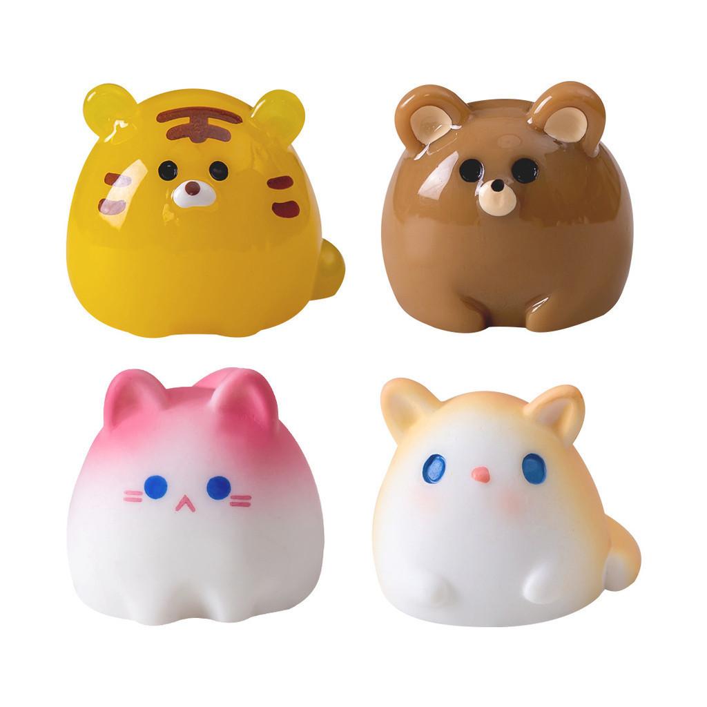 Adorable Resin Animal Figurines Blind Box For Car And Desktop Decor Cute Gift