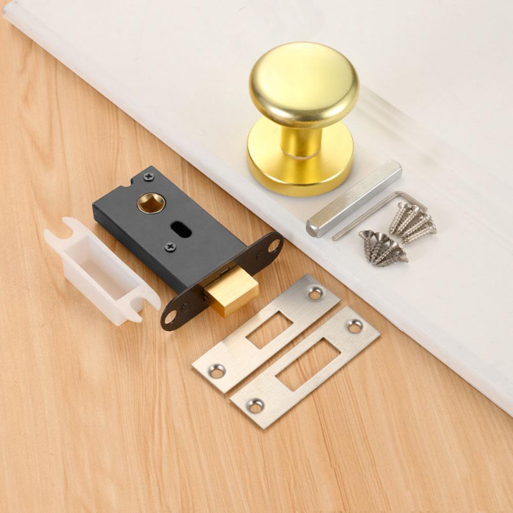 

Round Handle Zinc Zinc Alloy Door Lock Keyless Door Knob Single-sided Invisible Door Lock Kitchen Style 6