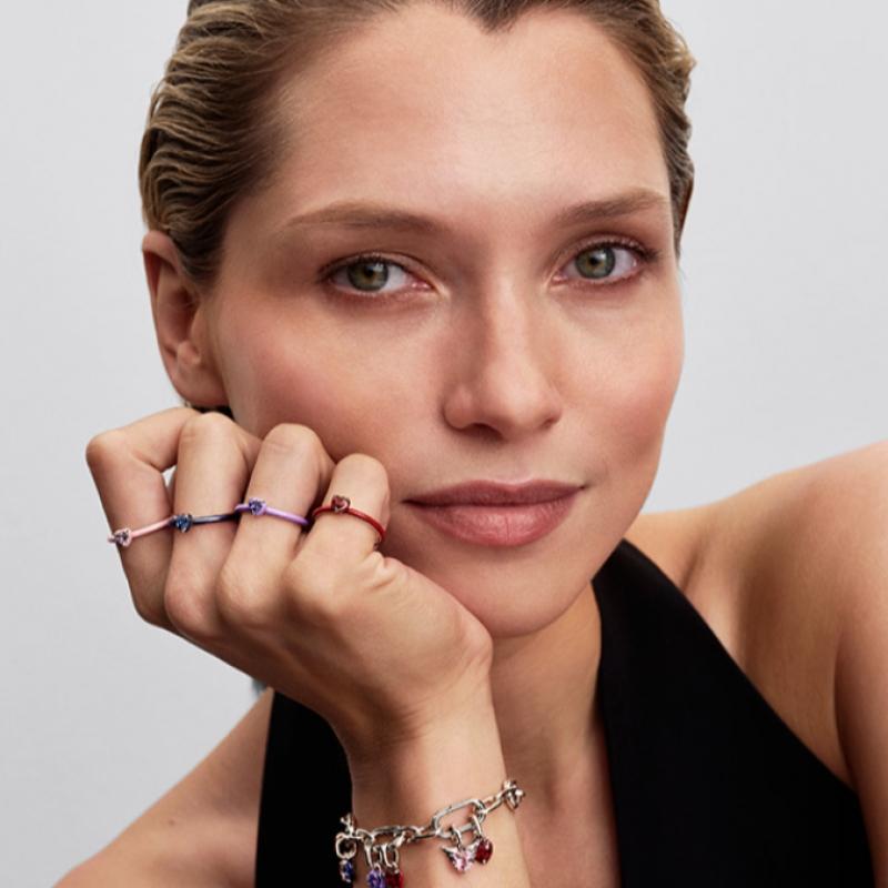 Pandora Purple Chakra Heart Mini Dangle Charm 793042c04