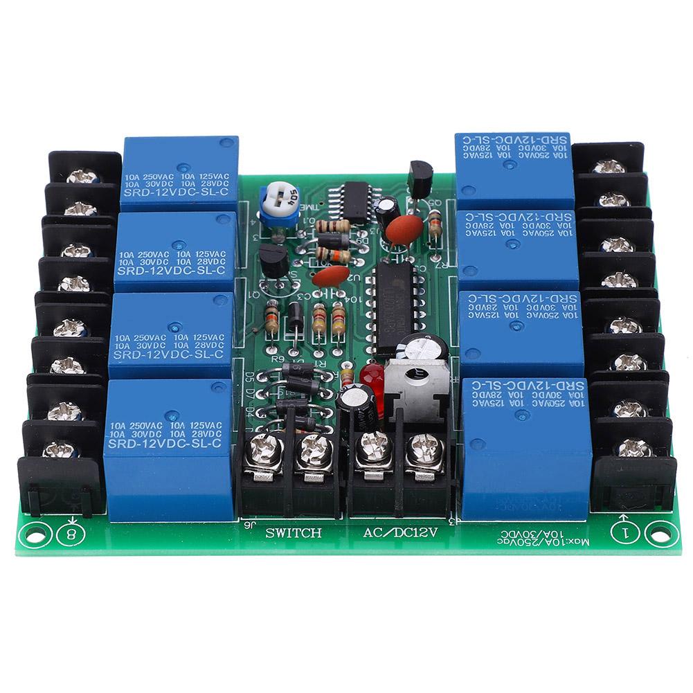 8 Channels Power Time Sequence Board 0.2 4S Adjustable Sequential Controller Module
