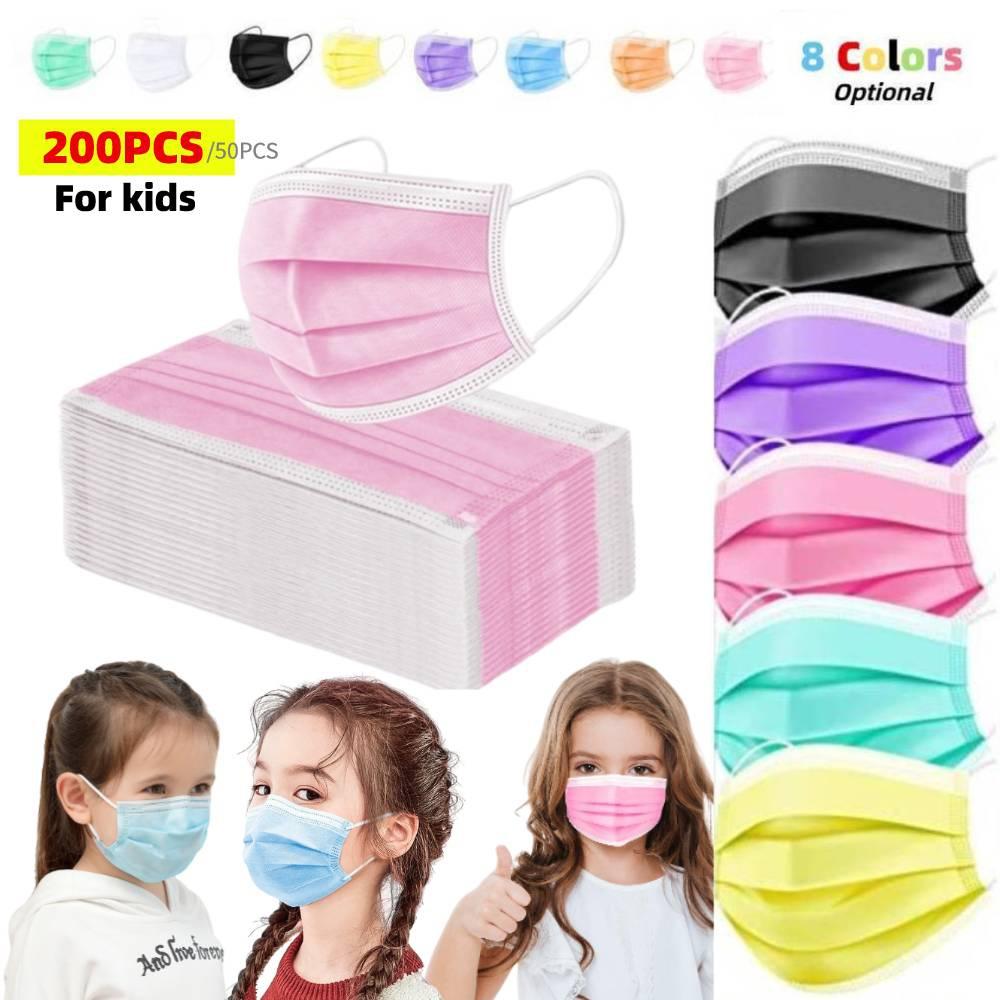Buy 50PCS Health Care 3layer Children Face Mask Disposable Breathing