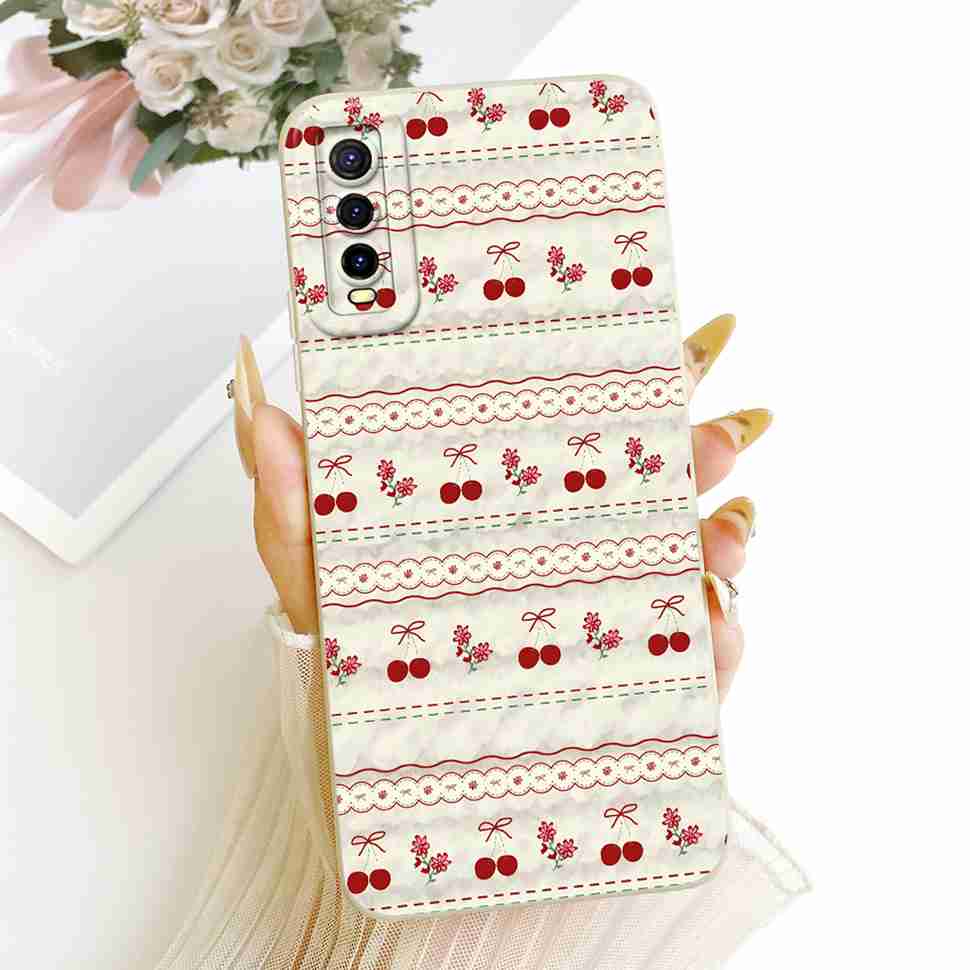 For vivo Y70s 5G Case Luxurious Flower Cartoon Silicone Back Cover For Vivo Y 70s Y51s Y51S V2002A Shockproof Phone Cases Fundas