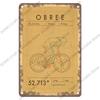 Hisun Tin Sign Vintage Bicycle Poster Metal Signs Plaque Retro Bike Cyclocross Metal Plate Tin Sign Garage House Wall Decor Xcm