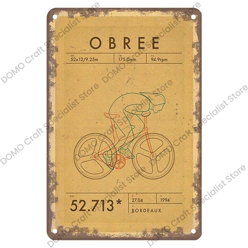 Hisun Tin Sign Vintage Bicycle Poster Metal Signs Plaque Retro Bike Cyclocross Metal Plate Tin Sign Garage House Wall Decor Xcm