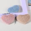 10Pcs Plush Heart Hair Clips for Women Colorful Love Heart Plush Fluffy Barrettes Hairpins Girls Hair Accessories